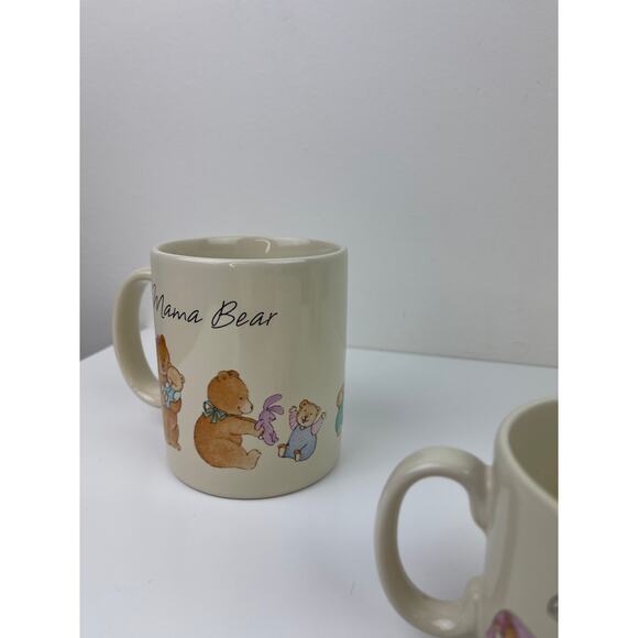 Vintage 80s Hallmark Papa Bear Baby Bear Mama Bear Coffee Mugs Cups Set of 3 - Picture 4 of 5